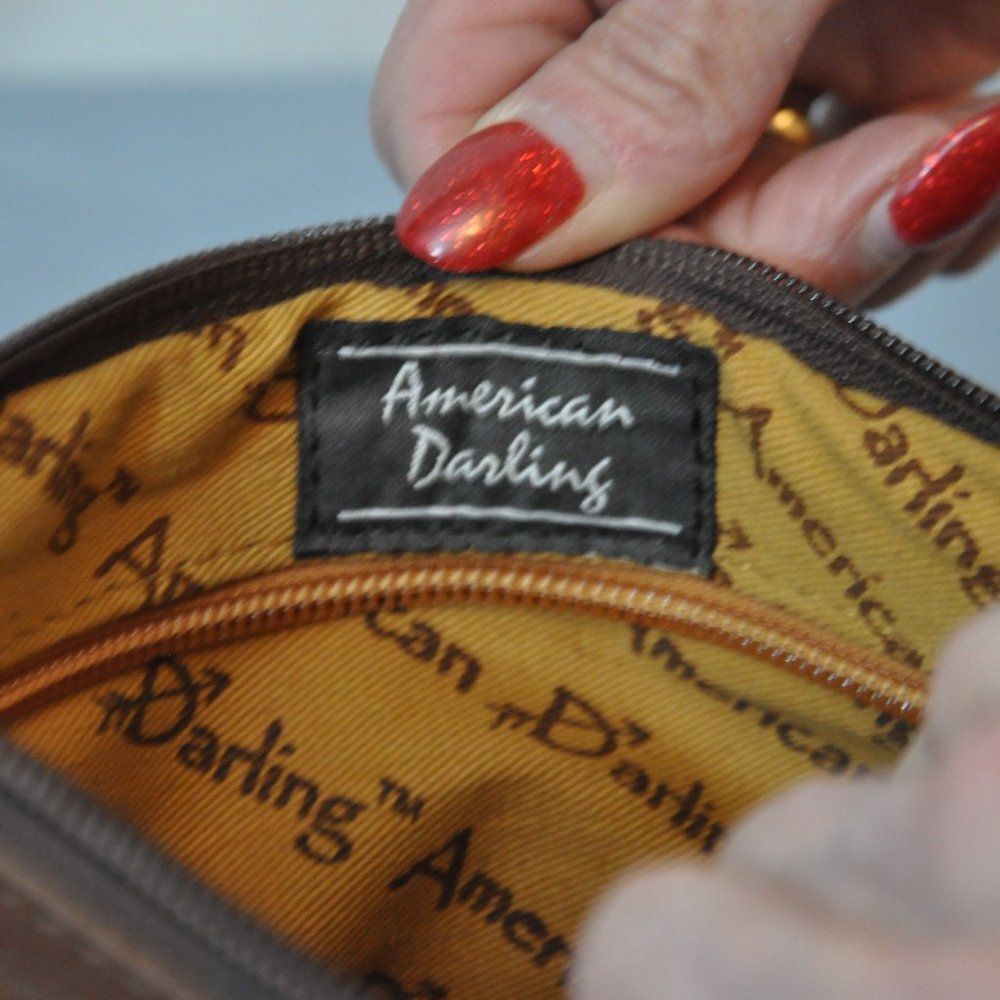 American Darling Brown and Gold Crossbody Bag - Picture 4 of 16